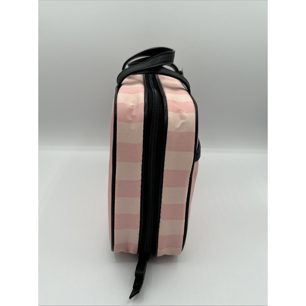 Victoria's Secret Hanging Cosmetics Bag,Heritage Stripes Pink Travel Case NEW - Picture 3 of 15